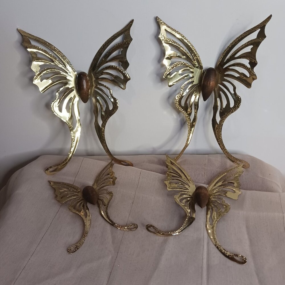 Set of 4 Home Interiors Butterfly Wall Decor